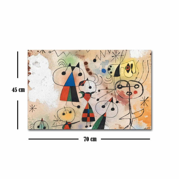 Wallity Cuadro Decorativo sobre Lienzo Carnaval de Arlequín de Joan Miró, 45 x 70 cm Wallity Cuadro Decorativo sobre Lienzo Carnaval de Arlequín de Joan Miró, 45 x 70 cm